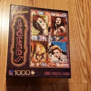 Sure-Lox Screen Legends ICONS Puzzle Hepburn Garbo Kelly Hayworth Brand NEW